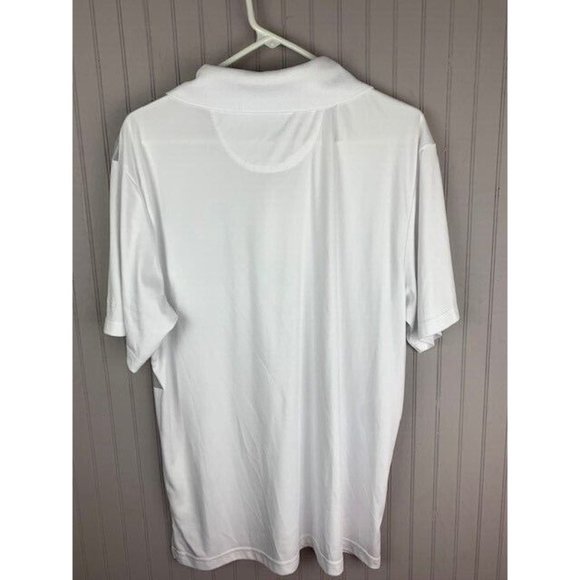Ben Hogan Size L Mens Performance Polo Shirt White Mint Gray Short Sleeve - Picture 4 of 4